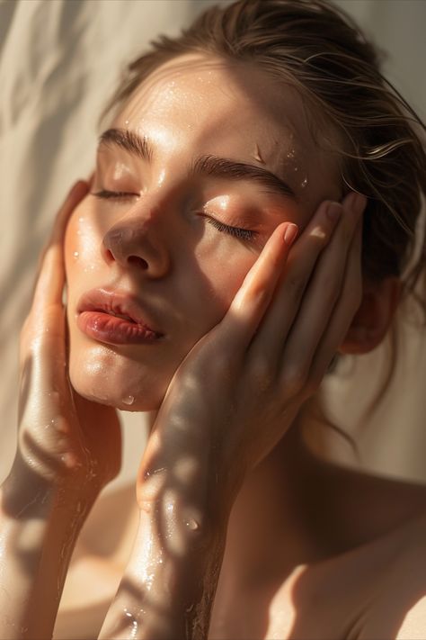 Skin Hydration Aesthetic, Beautiful Skin Aesthetic, Cute Skincare Aesthetic, Spa Advertising Ideas, Collagen Advertising, Beauty Astethic, Facial Spa Aesthetic, Skincare Model Photography, Facial Photography