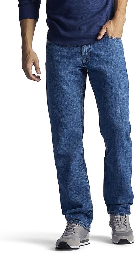 Men's Regular Fit Straight Leg Jean, Pepperstone, 32W x 28L - levis jeans Lee Jeans Mens, Jeans Kids, Classic Jeans, Lee Jeans, Mens Essentials, Designer Jeans, Slim Fit Men, Levis Jeans, Stretch Jeans