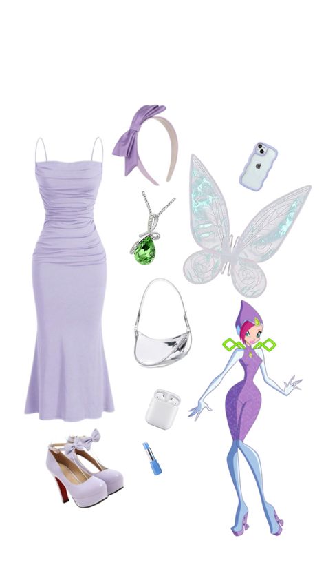 Charmix winx inspirational outfit - Tecna Winx | #winxclub #tecna Winx Inspired Outfit, Winx Tecna, Tecna Winx Club, Winx Club, Club Outfits, Yearbook, Aesthetic Girl, Outfit Inspirations, Cute Outfits