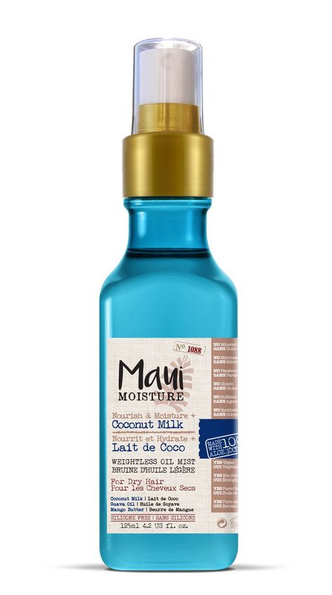 Frizz-fighting hair products that promise to smooth things out this summer | Whatever your hair type or styling method, this roundup likely has a game-changer for you! Maui Moisture Weightless Coconut Milk Spray for Dry Hair Maui Hair Products, Coconut Oil Mask, Summer Skin Care Tips, Maui Moisture, Coconut Hair, Hair Supplies, Summer Skincare, Dry Oil, Mango Butter