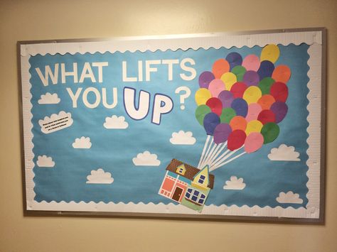 Ymca Bulletin Board Ideas, Up Bulletin Board Ideas, Bulletin Board Ideas Disney, Disney School Bulletin Boards, Up Bulletin Board Ideas Disney, Pixar Bulletin Board Ideas, Toy Story Ra Bulletin Board, Monsters Inc Ra Bulletin Board, Disney Ra Bulletin Boards