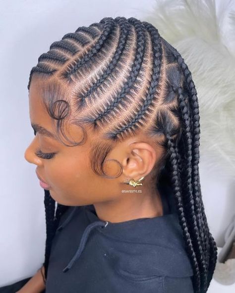 Half Cornrows Half Box Braids for Girls Half Box Braids, Half Cornrows Half Box Braids, Style Dreadlocks, Braids For Girls, Cornrows For Girls, Half Cornrows, Women Cornrows, Black Kids Braids Hairstyles, Lemonade Braids Hairstyles