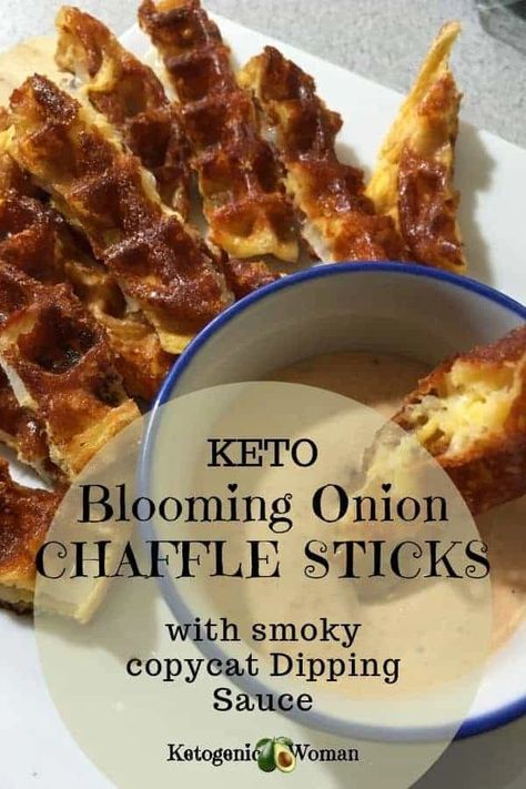 Keto Blooming Onion, Keto Chaffle, Blooming Onion, Waffle Maker Recipes, Waffle Recipes, Keto Desserts, Waffle Maker, Keto Bread, Low Carb Keto Recipes