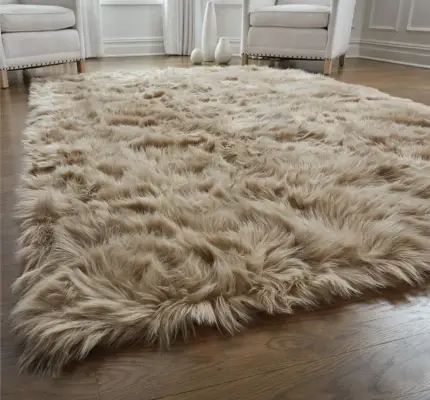 Best Places to Shop for Machine-Washable Kitchen and Dining Rugs | Kitchn Faux Fur Area Rug, Fur Carpet, Durable Carpet, Shag Carpet, Faux Fur Rug, Soft Flooring, Carpet Rugs, Rustic Cabin Decor, Plush Carpet