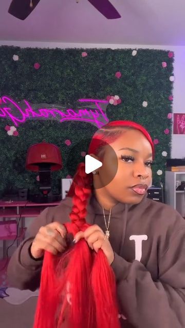 @mybraidedwig_official on Instagram: "2 Braided ponytails with swoop 😍🔥Follow @mybraidedwig_official for more creative hairstyle~  👉🏽Click our bio website to find more hairstyles~ 🛒Best HD Lace Knotless Braided Frontal Wig 💸Use 30% OFF Code: “MUU30” ——————————————— ⬇️COMMENT BELOW⬇️ ❤️LIKE, SAVE AND SHARE❤️ . . . . . . . . . #explorepage #satisfyingvideos #blackgirlmagic #braidstyles #inspiration #viral #arroganttae #transformation #cutegirlhairstyles #blackgirls #naturalhair #locs4life #locs #braider #tiktokfunny #naturalhairstyles #knotlessbraids #boxbraids #braidseason #lmao #funnyvideos #goddessbraids #explore #blackgirlsrock #jumbobraids #bohostyle #softlocs #fauxlocs #frenchtwist #marleytwist" 2 Pigtail Braids With Weave, How To Add Hair To Braided Ponytail, Jumbo Braids Ponytail, Hair Styles Ponytail Braid, Braid Ponytail With Swoop, Cute One Braid Hairstyles, Two Braided Pigtails Black Women, Swoop Braid Ponytail, Poney Tale Hairstyle For Black Women