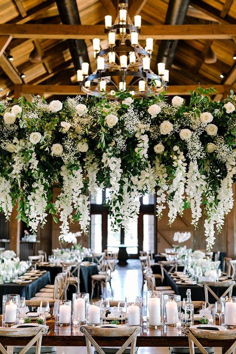 Wisteria Wedding, Elegant Wedding Reception, Flowers And Greenery, Hill Country Wedding, Reception Flowers, Wedding Venues Texas, Flower Centerpieces Wedding, Hanging Flowers, Nails Elephant