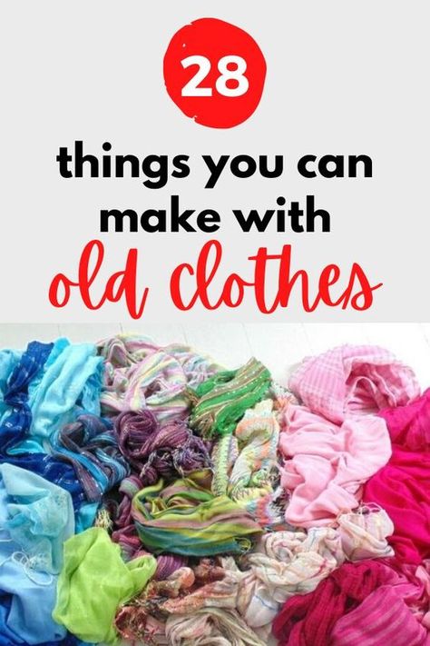 Reuse Old Clothes, Recycle Old Clothes, Diy Recycled Projects, Diy Sy, Upcycle Clothes Diy, Scrap Fabric Crafts, Scrap Fabric Projects, Inspire Me Home Decor, Recycled Projects