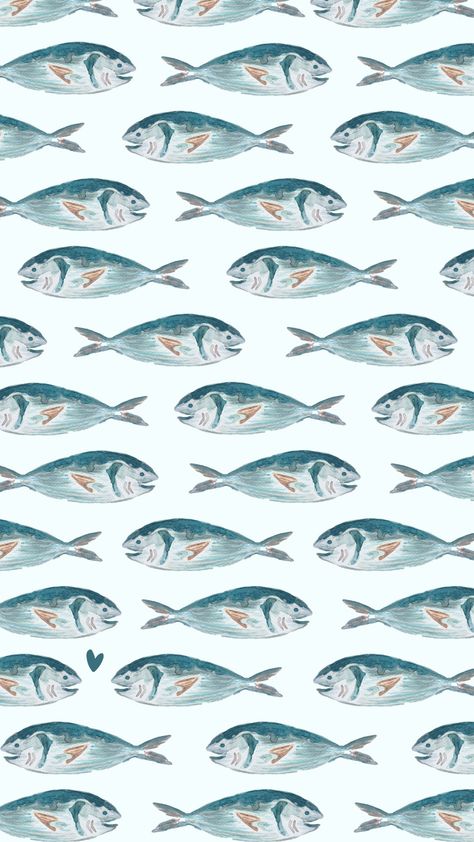 Fish Athestic, Fish Collage Wallpaper, Wallpaper Backgrounds Fish, Fishing Background Wallpapers, Fish Pattern Wallpaper, Cute Fish Wallpaper Aesthetic, Bass Fish Wallpaper, Fish Background Aesthetic, Wallpaper Iphone Fish