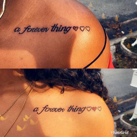 @tinyybadddiee💛 Friendship Tats Best Friend Tattoos, Matching Tattoos For Sisters Of 3, Mom And Siblings Tattoo, Matching Tattoos Y2k, Tattoo Ideas Sister Sibling, Best Friend Tattoos Black People, Best Friend Tattoos 3 People, 4 Lifers Tattoo, Mom Matching Tattoos