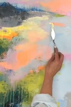 Modern Landscape Painting Abstract, Abstract Paintings Acrylic, How To Paint Acrylic Landscapes, Abstract Landscape Tutorial, Abstract Landscape Painting Acrylic Tutorial, How To Paint Abstract Landscape, Diy Abstract Landscape Painting, Acrylic Art Abstract, Abstract Art Landscape Acrylics