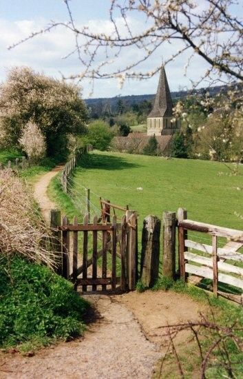 St. James Church, Shere - Surrey Wooden Gate, English Village, Old Churches, Country Church, British Countryside, St James, English Countryside, Amazing Places, Country Life