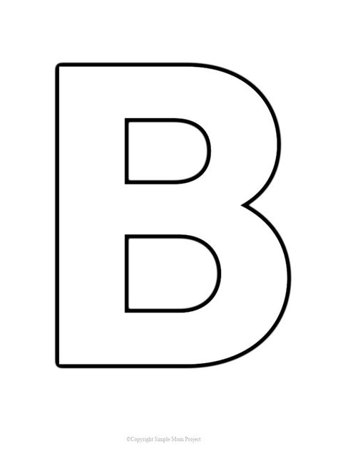 Easy Letter B Crafts For Preschool, Letter B Tracing Printables Free, Letter B Free Printable Worksheets, Letter B Coloring Sheet, Free Letter B Printables, The Letter B Crafts, Letter B Bear Craft, Letter B Arts And Crafts For Preschool, Letter B Template Free Printable