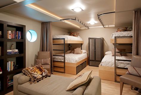 Beautiful Floating Home in Seattle by Vandeventer   Carlander Architects Bunk Beds For Kids, Modern Bunk Beds, Beds For Kids, Bunk Rooms, Cool Bunk Beds, Bunk Beds With Storage, Bunk Beds With Stairs, Bunk Bed Designs, Kids Bunk Beds