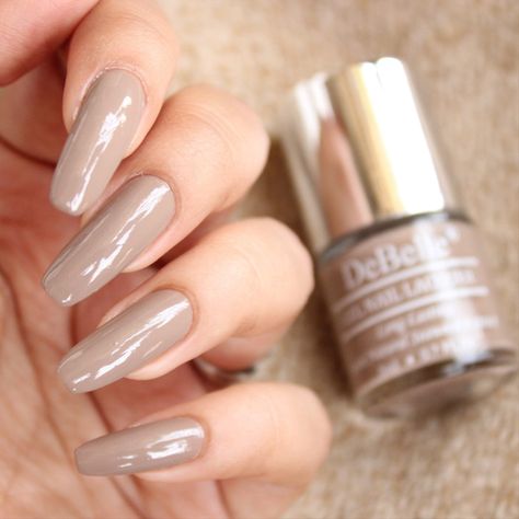 DeBelle Gel Nail Lacquer Coco Bean - (Light Brown Nail Polish), 8ml Nude Nail Paint, Nail Polish Colours, Dusky Skin, Nail Paint Shades, Chrome Nail Polish, Brown Nail Polish, Long Lasting Nail Polish, Nude Nail Polish, Nude Nail