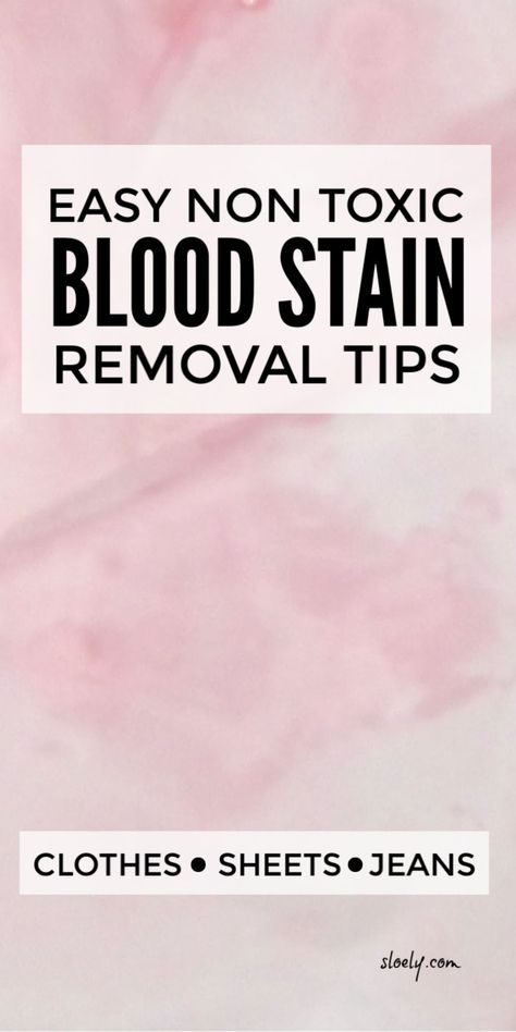 Use these non toxic blood stain removal tips to get rid of blood stains on clothes, sheets, jeans and mattresses even when the stains are dried or old and set and without ammonia or chlorine bleach that can trigger asthma and lung disease. #bloodstainremoval #laundryhacks #nontoxiccleaning #stainremovers #naturalcleaning Blood Out Of Clothes, Remove Blood Stains, Get Blood Stains Out, Blood Stain Removal, Blood Stain, Natural Stain Remover, Nontoxic Cleaning, Mattress Stains, Laundry Business