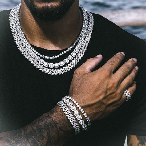 6 ICE - Hip Hop Jewelry | Chains, Pendants, Rings, Bracelets & More Iced Jewelry Men, Best Chains For Men, Men Diamond Jewelry, Iced Out Chains Men, Diamond Jewelry For Men, Men In Jewelry, Hip Hop Jewelry Chains, Diamond Chains For Men, Hip Hop Jewelry Men