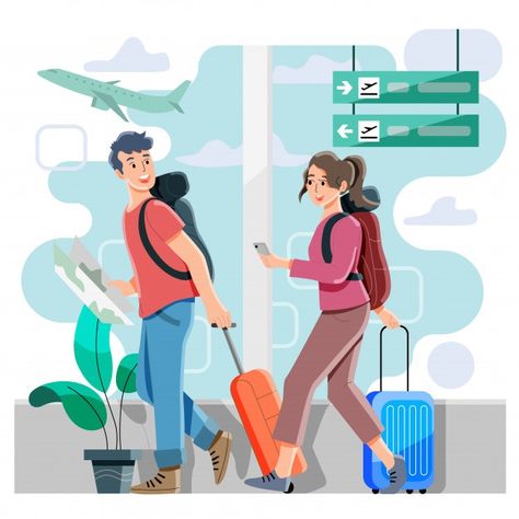 Airport concept. boarding or departure. ... | Premium Vector #Freepik #vector #map #girl #cartoon #marketing Airport Cartoon, Airport Concept, Storyboard Examples, Couple Vector, Storyboard Ideas, Daily Planner Printables Free, Travel Clipart, Storyboard Illustration, The Artist Movie