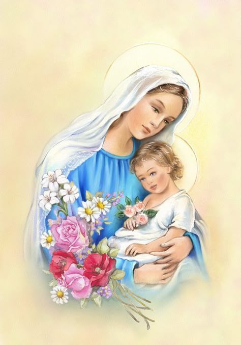 Mother Mary Tattoos, Virgin Mary Painting, Mary Jesus Mother, Mother Mary Pictures, Blessed Mother Statue, Panna Marie, مريم العذراء, Jesus Mother, Virgin Mary Art