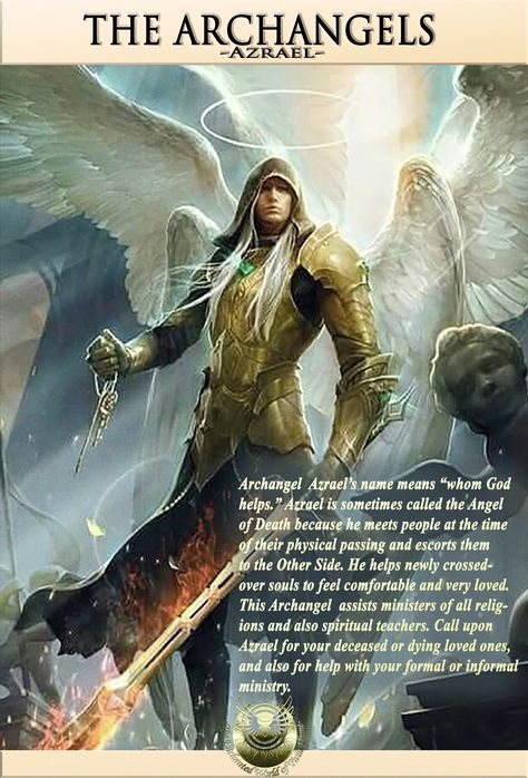 Arch Angel Azrael, Azrael Archangel, Archangel Azrael, Arch Angels, Angel Hierarchy, Spiritual Angels, Seven Archangels, Archangel Prayers, Real Angels