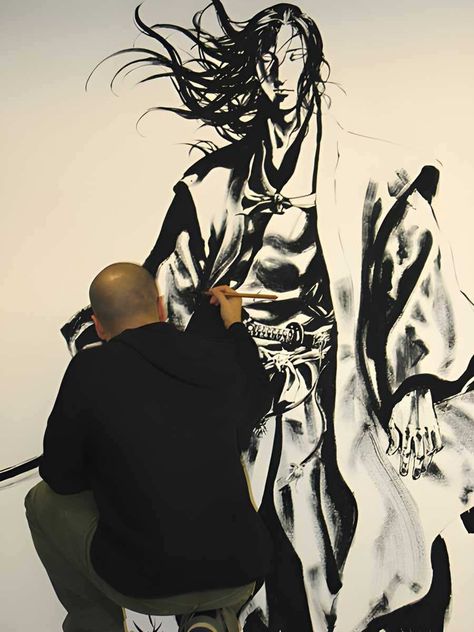 Takehiko Inoue Takehiko Inoue, Inoue Takehiko, Park In New York, Bryant Park, Manga Artist, Slam Dunk, York City, New York City, Mural