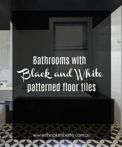 Bathrooms with Black and White Patterned Floor Tiles Black And White Floor With Wallpaper, Black And White Vinyl Flooring Bathroom, Bathrooms With Black And White Floors, Black And White Floor Tiles Bathroom, Black And White Bathroom Floors, Black And White Pattern Tile Bathroom, Bathroom With Black And White Tile Floor, Black And White Bathroom Floor Tile, Black And White Floor Tile Bathroom