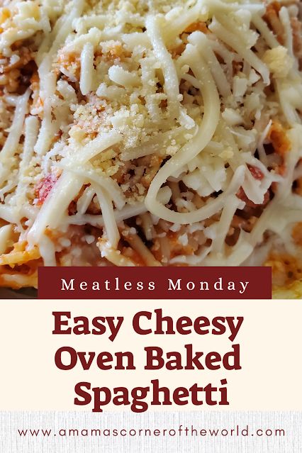 Looking for a comfort food recipe that is #vegetarian friendly? Try this easy cheesy, veggie packed oven baked spaghetti recipe. #MeatlessMonday #recipes #comfortfood #pasta Baked Spaghetti Vegetarian, Meatless Baked Spaghetti, Oven Baked Spaghetti, Meatless Spaghetti, Easy Baked Spaghetti Recipe, Spaghetti Dishes, Cheesy Baked Spaghetti, Easy Baked Spaghetti, Meatless Pasta