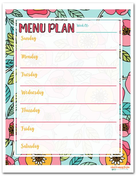 Free Printable Menu Plan and Shopping List to help with weekly meal planning. Easy downloads. Weekly Menu Printable Free, Printable Menu Planner Weekly, Weekly Menu Printable, Menu Planning Printable, Free Printable Menu, Meal Planning Easy, Menu Sans Gluten, Menu Planner Printable, Weekly Menu Template