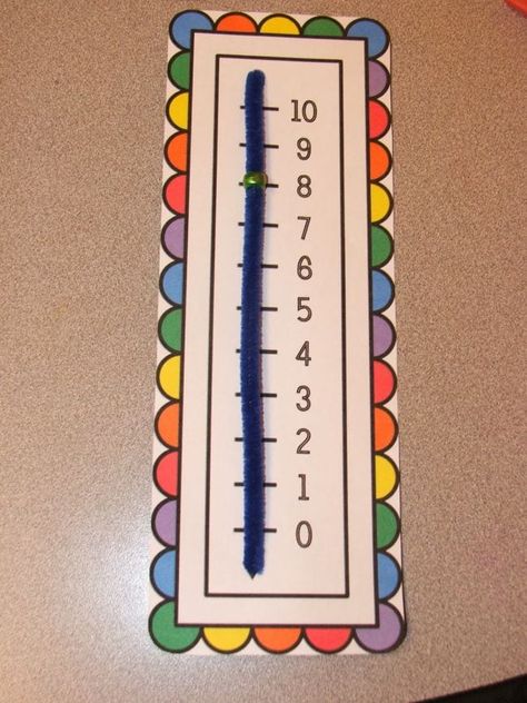 Numberline Activities Kindergarten, Addition Manipulatives, Feeling Thermometer, Feelings Thermometer, Number Line Activities, Math Manipulative, Letter Learning, Integer Operations, Number Lines