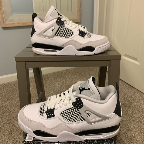 Air Jordan 4 Retro Military Black Brand New In Box Mens Size 9 Brown And Black Jordans, Air Jordan 4 Retro Military Black, Jordan 4s Aesthetic, Jordan 4s Military Black, Military Black Jordan 4, Mens Jordans, Jordan 4 Retro Military Black, Zapatillas Nike Basketball, Jordan 4 Shoes