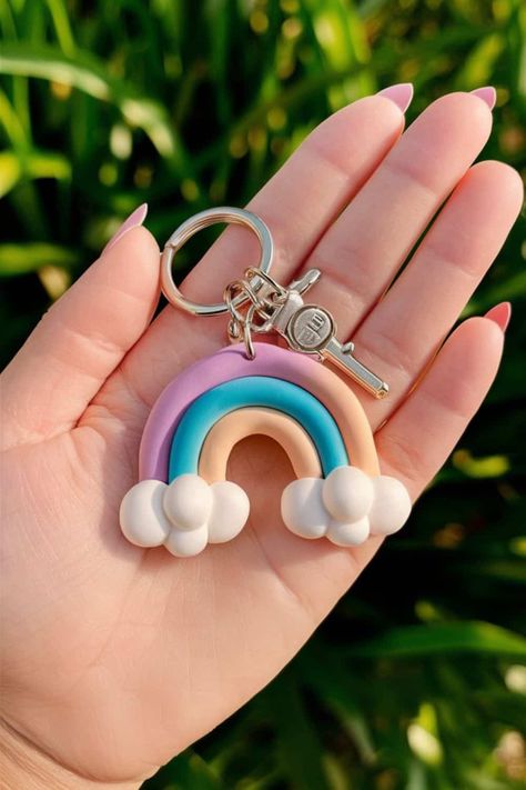 Fimo, Air Dry Clay Templates, Stone Clay Ideas, Clay Keyrings Diy, Air Dry Clay Art Projects Easy, Clay Easy Crafts, Air Drying Clay Crafts, Easy Clay Art Ideas, Diy Air Dry Clay Earrings