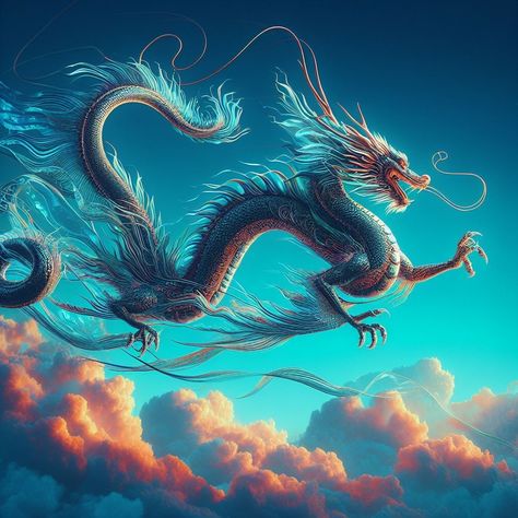 A Korean dragon, or "Yong," is a legendary creature from Korean folklore. It is often depicted as a serpent-like creature with scales, long whiskers, and the ability to control water and weather. These dragons are seen as benevolent and bringers of good fortune, often associated with protecting the land and its people. Korean Dragon Aesthetic, Korean Mythical Creatures, Korean Folklore, Water Serpent, Korean Dragon, Mythical Creatures Fantasy, Fantasy Animals, Water Spirit, Fantasy Design