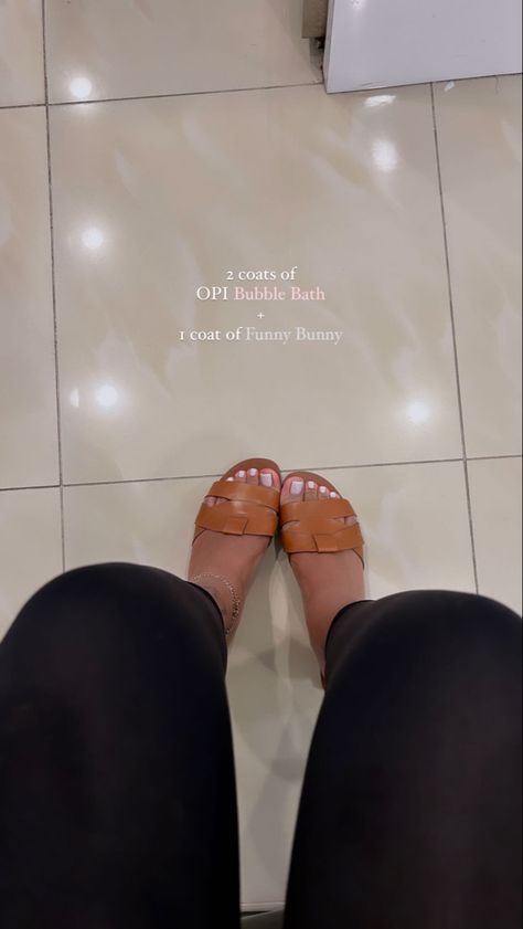 Opi Bubble Bath Toenails, Opi Funny Bunny Pedicure, Funny Bunny On Toes, Funny Bunny French Pedicure, Opi Bubble Bath Pedicure, Pedicure Funny Bunny, Funny Bunny Toe Nails, Bubble Bath Pedicure, Funny Bunny Pedicure