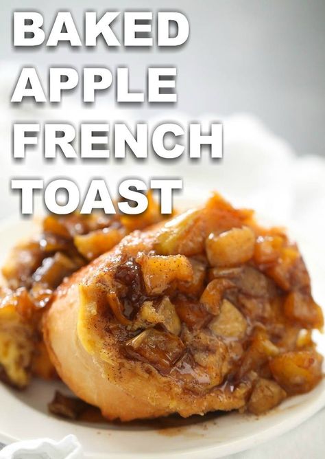 Crockpot Breakfasts, Baked Apple French Toast, Apple French Toast Bake, Brunch Snacks, Apple French Toast Casserole, Easy French Toast Bake, Breakfast Overnight, Bake Oatmeal, Patisserie Shop