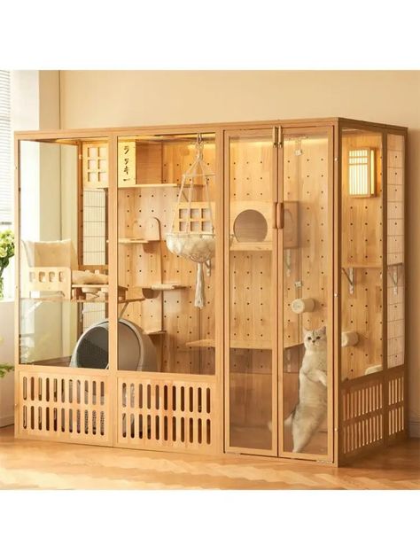 Cat Cages Indoor, Cat Apartment, Cat Villa, Cat Houses Indoor, Cat Patio, Cat Hotel, Cat Cage, Cat House Diy, Pet Hotel