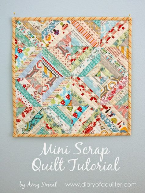 More than 20 cute mini quilt patterns. Most of them are free. #quilting #miniquilts Free Baby Quilt Patterns, Diary Of A Quilter, Spool Quilt, Alphabet Quilt, Mini Quilt Patterns, Classic Quilts, Baby Quilt Patterns, Quilt Tutorial, Scrap Quilt