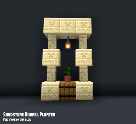 Mincraft Idea Desert, Minecraft Desert Interior, Sandstone Houses Minecraft, Desert Well Minecraft, Minecraft Desert House Interior, Desert Ideas Minecraft, Sandstone Minecraft Builds, Desert Path Minecraft, Minecraft Desert Decoration