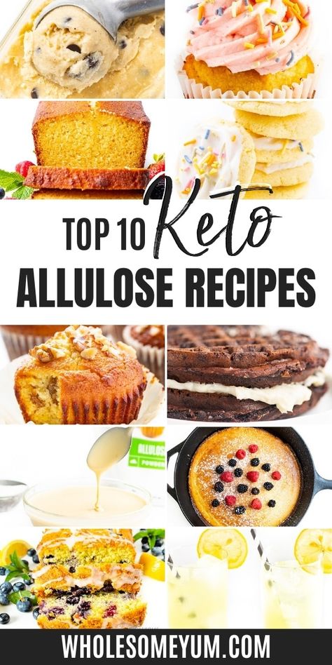 What Is Allulose (And Is It Keto)? The Ultimate Guide | Wholesome Yum Recipes With Allulose, Baking With Allulose, Allulose Desserts, Wholesome Yum Keto Recipes, Allulose Cookies, Allulose Recipes, Metabolic Health, Healthy Sweeteners, Keto Bagels