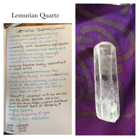 Goddess Crystals, Quartz Meaning, Chakra Cleanse, Rocks And Fossils, Lemurian Quartz, Witch Spell Book, Crystal Goddess, Witch Spell, Gemstone Meanings