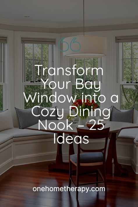 Discover 25 charming ways to turn your bay window into a cozy dining nook. From built-in benches to stylish decor, these ideas will help you make the most of your bay window space for family dinners and brunches Small Bay Window Dining Area, Kitchen Banquette Ideas Window, Bay Window Kitchen Table, Kitchen Nook Ideas Bay Windows, Bay Window Dining Area, Bay Window Banquette, Breakfast Nook Ideas Bay Window, Bay Window In Living Room, Bay Window Dining Room