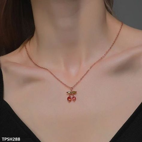 Buy this cute Cherry pendant necklace for a mesmerizing look😍💫✨ Product code:SKU: 16075 Link to the product :https://tjwholesale.pk/collections/imported-trendy-pendant-set-tps/products/tpsh288-qwn-cherry-leaf-pendant-necklace?ref=Girls%20Corner Click the link in bio for more trendy and elegant accessories 🥀❤️😍 #fashion #instagood #minimalist #jewelry #jewelryaddict #cute #elegant #affordable #stufftobuy #like #follow #smallbusiness #affordablefashion #trending Cherry Accessories, Cherry Pendant, Cherry Jewelry, Cherry Leaf, Cute Necklaces, Elegant Accessories, Leaf Pendant, Pendant Set, Minimalist Jewelry