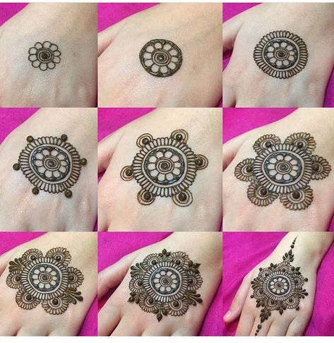 20 Step by Step Mehndi Designs for Beginners | Bling Sparkle Henna Designs Step By Step, Henne Tattoo, Easy Mehndi Designs, Inai Pengantin, Henna Tutorial, Tato Jari, Tato Henna, मेहंदी डिजाइन, Mehndi Designs 2018