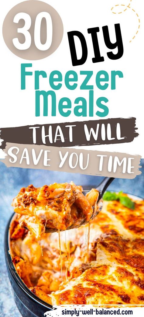 If you are looking for a way to save time in the kitchen, make-ahead freezer meals are the way to go. These 30 freezer meals for busy moms are also kid-friendly and perfect to have on hand for weeknight dinners. Make Ahead Freezer Meals For Camping, Dinners To Make Ahead And Freeze, Healthy Frozen Dinners Make Ahead, Healthy Easy Make Ahead Meals, How To Make Freezer Meals, Weight Watcher Freezer Meals Make Ahead, Meal Planning Freezer Meals, Pioneer Woman Freezer Recipes, Freezer Clean Out Meals