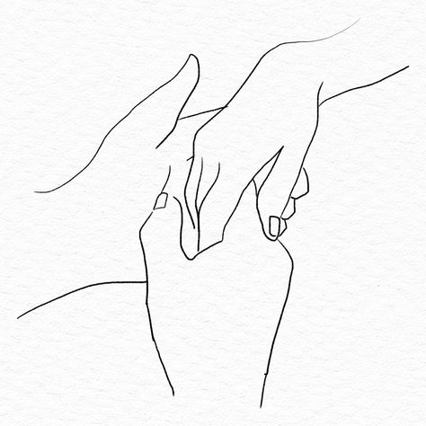 Romance Line Art, Couple Line Art, Couple Holding Hands, Picasso Art, Art Line, Couples Images, Minimal Art, Free Illustrations, Art Techniques