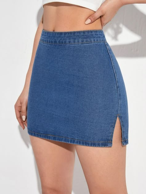 Denim Skirt Women, Easy Trendy Outfits, Really Cute Outfits, Cute Skirts, Teenage Fashion Outfits, Casual Style Outfits, Lookbook Outfits, Cute Casual Outfits, Skirt Fashion