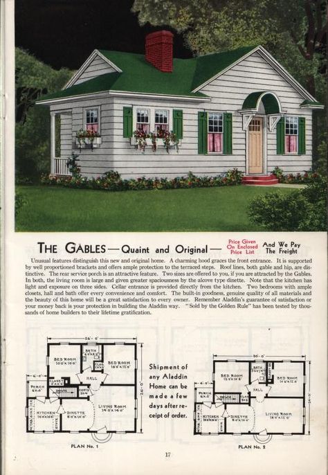 1940s Cottage, Minimal Traditional, Small Home Plan, Green Shutters, 1940s Home, 1930s House, Design Advertisement, Vintage House Plans, Sims House Plans