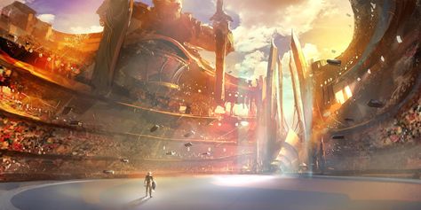 battle arena Fantasy Battle Arena, Fantasy Colosseum Art, Futuristic Battle Arena, Battle Arena Fantasy Art, Fantasy Arena Art, Battle Arena Concept Art, Arena Fantasy Art, Fantasy Arena Concept Art, Arena Concept Art