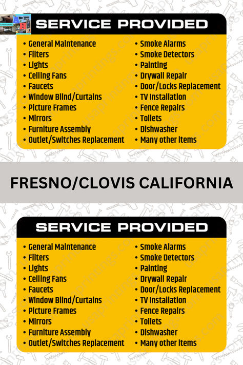 Handyman Services in Clovis and Fresno California. If you are looking for help with something at your house, office, business or apartments or store or more. Give us a Call Clovis California, Handyman Business, Fresno California, Handyman Services, California