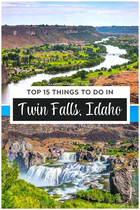 The 15 Best Things to Do in Twin Falls, Idaho – Wandering Wheatleys Idaho Waterfalls, Things To Do In Idaho, Shoshone Falls, Idaho Vacation, Planning Trips, Twin Falls Idaho, Idaho Travel, Yellowstone Trip, North America Travel Destinations