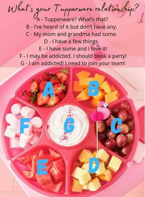 Tupperware Games, Consultant Games, Tupperware Party Ideas, Tupperware Party, Avon Marketing, Tupperware Consultant, Tupperware Recipes, Facebook Engagement Posts, Best Chili Recipe