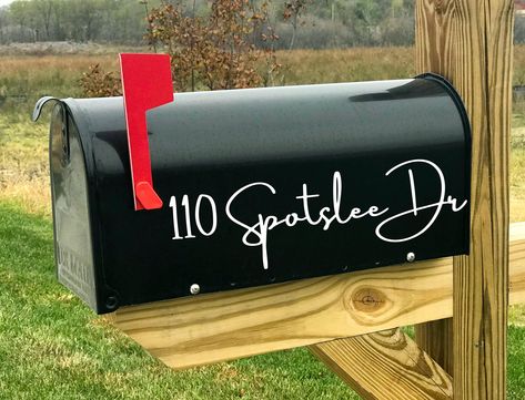 Decorative Custom Mailbox Address Decal with Numbers and Street Name, Mailbox Letter Sticker, House Address Lettering by SimpleDesignPA on Etsy Mailbox Stand, Address Decals, Mailbox Decal, Mailbox Stickers, Custom Mailbox, Personalized Mailbox, Mailbox Address, Custom Mailboxes, Mailbox Numbers